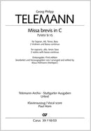 Missa brevis, TVWV 9:15（ヴォーカル・スコア）