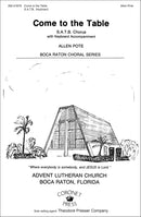 Come To The Table (SATB and Keyboard)