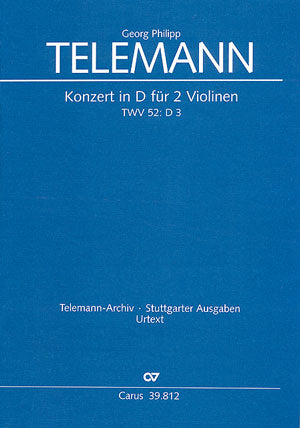 Konzert in D für 2 Violinen, TVWV TWV 52:D3 [score]