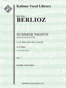 Summer Nights, Op. 7 (Les nuits d'ete): 2. Le spectre de la rose (transposed in D)（スコアとパート譜セット）