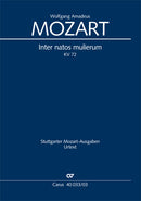 Inter natos mulierum, KV 72 (74f)（ヴォーカル・スコア）