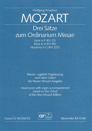 Drei Sätze zum Ordinarium Missae（ヴォーカル・スコア）