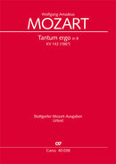 Tantum ergo in B, KV 142 (Anh. 186d) (Score)