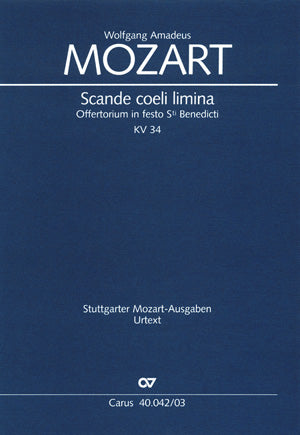 Scande coeli limina, KV 34（ヴォーカル・スコア）