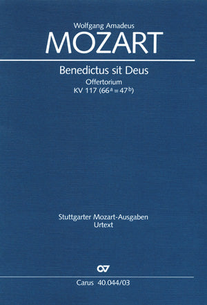 Benedictus sit Deus Pater, KV 117（ヴォーカル・スコア）