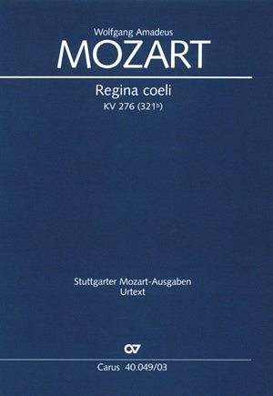 Regina coeli in C, KV 276 (321d)（ヴォーカル・スコア）