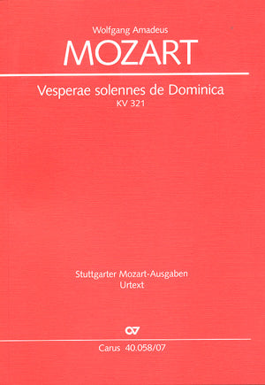 Vesperae solennes de Dominica, KV 321（ポケットスコア）