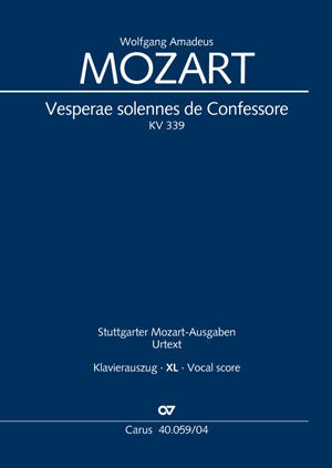 Vesperae solennes de Confessore, KV 339（ヴォーカル・スコア、拡大文字版）