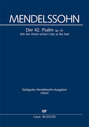 Wie der Hirsch schreit. Der 42. Psalm, MWV A 15（ヴォーカル・スコア）