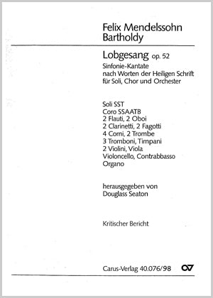 Lobgesang, MWV A 18 [critical commentary]