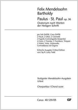 Paulus, MWV A 14 [合唱楽譜]
