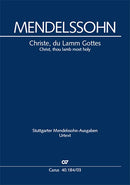 Christe, du Lamm Gottes, MWV A 5（ヴォーカル・スコア）