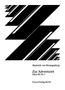 Zur Adventszeit (Liturgische Gesänge)