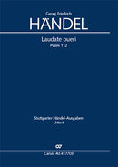 Laudate pueri, HWV 237（ヴォーカル・スコア）