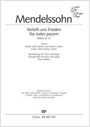Verleih uns Frieden gnädiglich, MWV A 11 [Arrangement for choir and 1 organ]