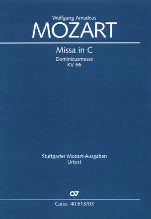 Missa in C, KV 66（ヴォーカル・スコア）