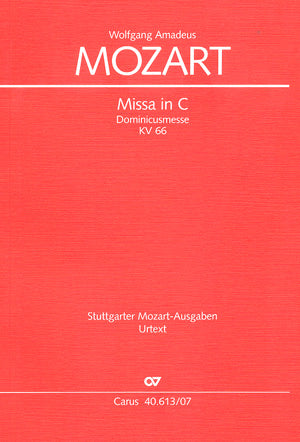 Missa in C, KV 66（ポケットスコア）