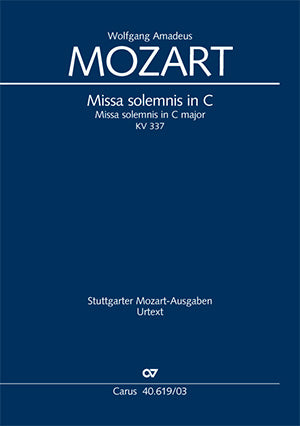 Missa solemnis in C, KV 337（ヴォーカル・スコア）