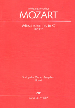 Missa solemnis in C, KV 337（ポケットスコア）