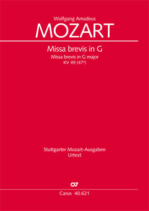 Missa brevis in G, KV 49 (47d) [score]