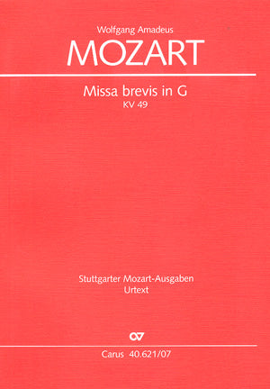 Missa brevis in G, KV 49 (47d)（ポケットスコア）