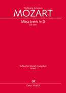 Missa brevis in D, KV 194 (Score)