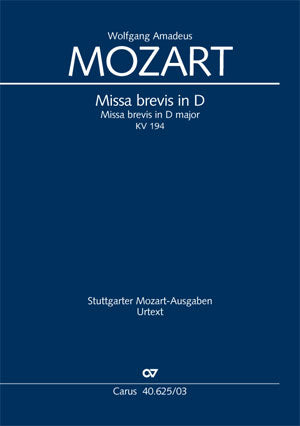 Missa brevis in D, KV 194（ヴォーカル・スコア）