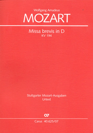 Missa brevis in D, KV 194（ポケットスコア）