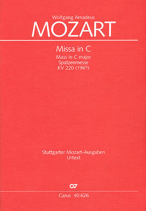Missa in C, KV 220 (196b) [score]
