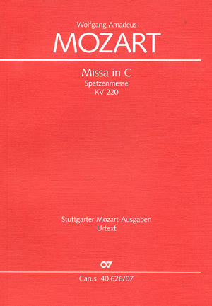 Missa in C, KV 220 (196b)（ポケットスコア）