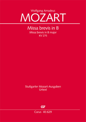 Missa brevis in B, KV 275 (272b) [score]