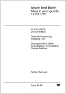 Missa in contrapuncto in g (Score)