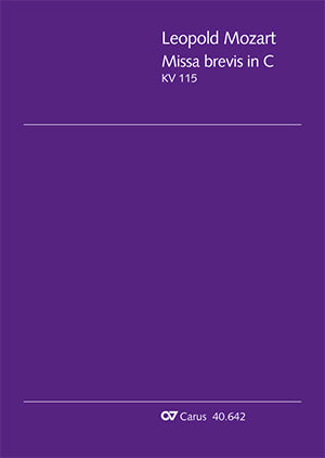 Missa brevis in C, KV 115 [score]