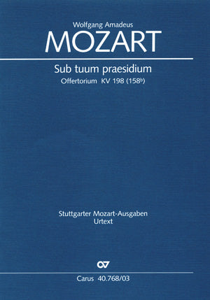 Sub tuum praesidium, KV 198 (158b)（ヴォーカル・スコア）