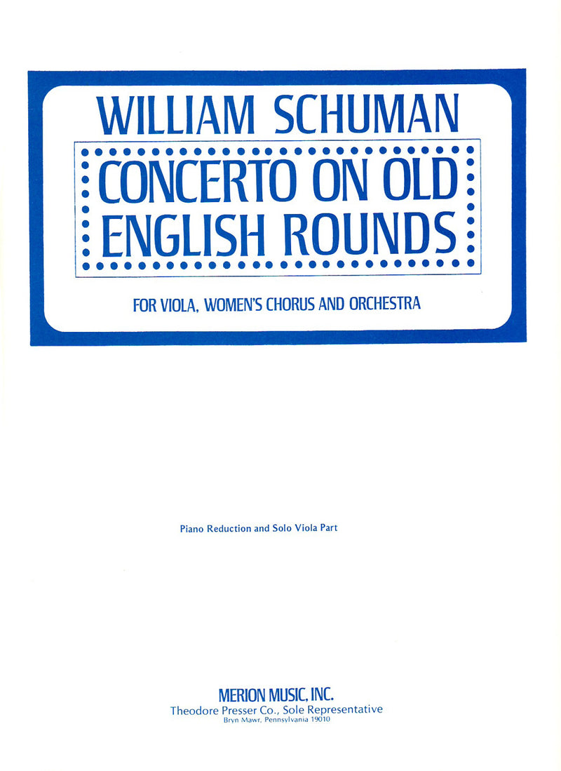 Concerto On Old English Rounds (Piano reduction) (Score with Part)