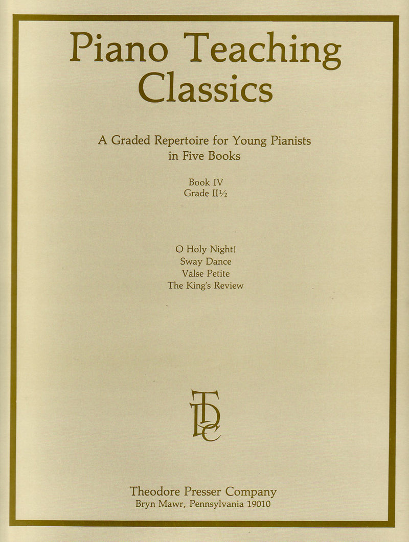 Piano Teaching Classics, Book 4