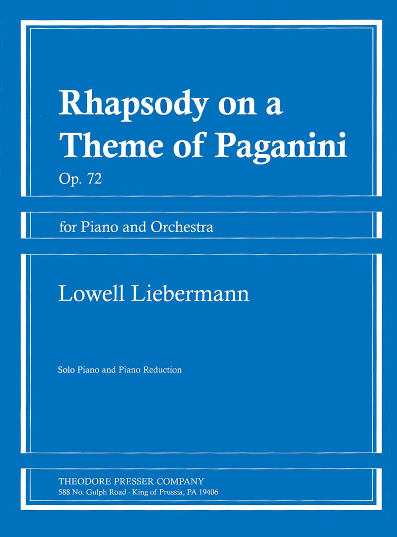 Rhapsody On A Theme of Paganini (Score with Part)