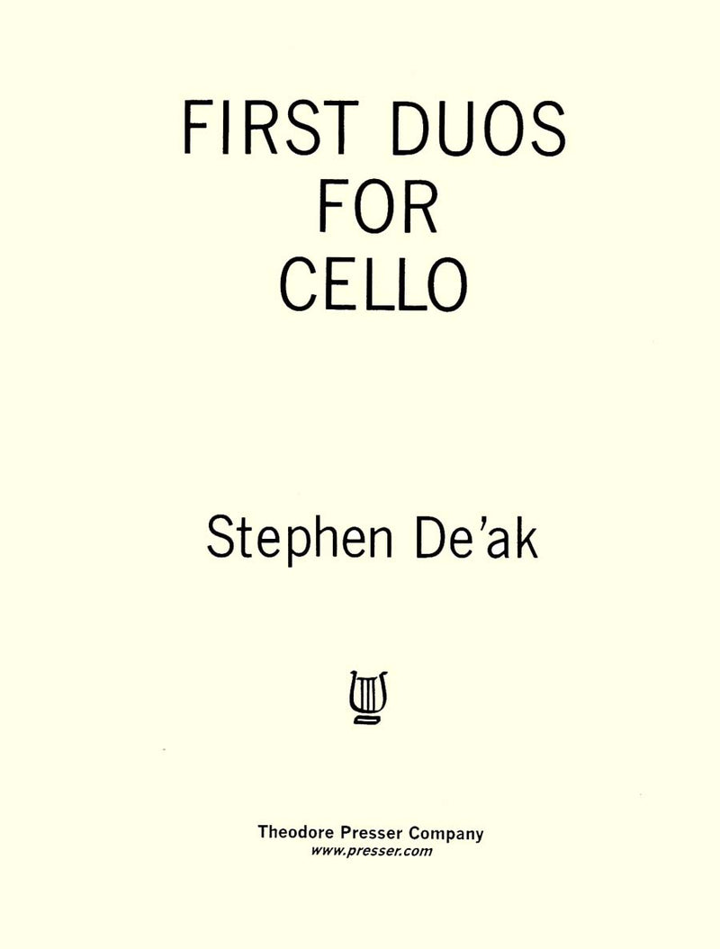 First Duos for Cello