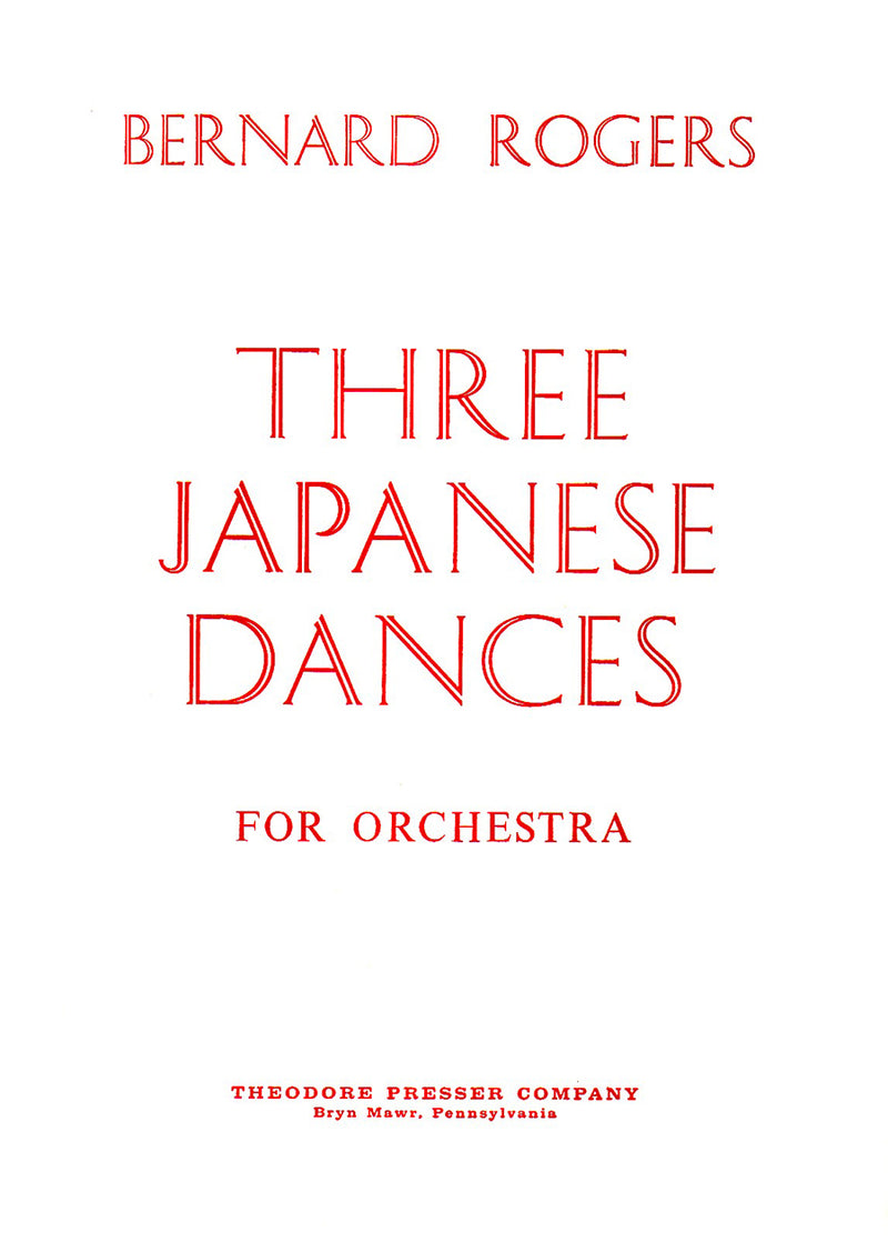 Three Japanese Dances (Study Score)