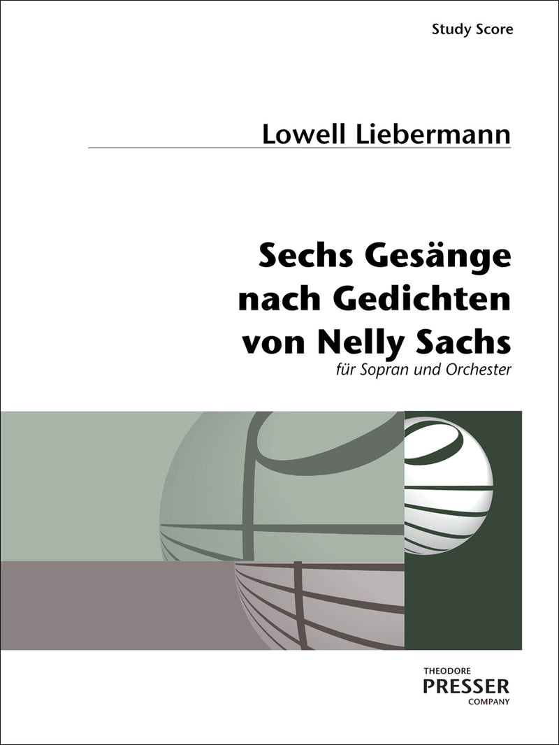 Six Songs On Poems of Nelly Sachs (Study Score)