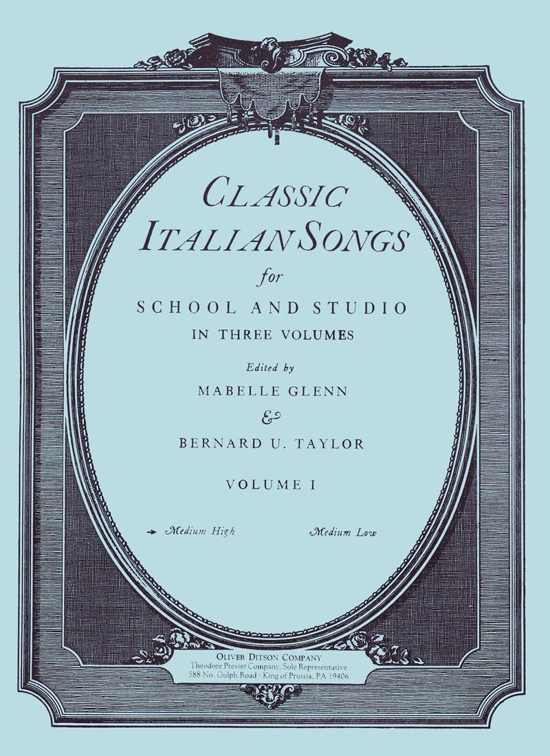 Classic Italian Songs, Vol. 1 (Medium High Voice)