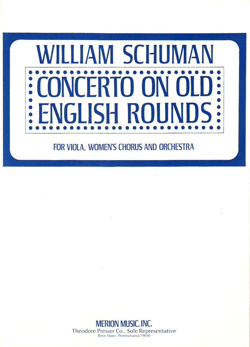 Concerto On Old English Rounds (Study Score)