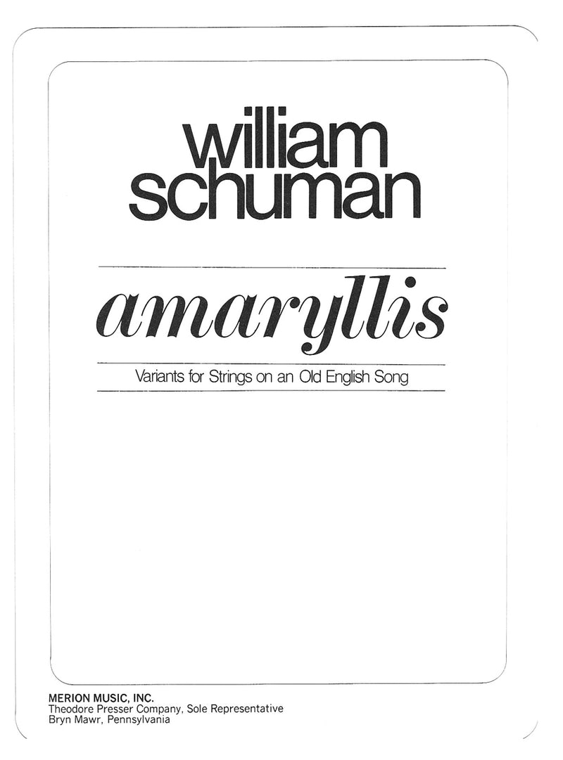 Amaryllis (Score Only)