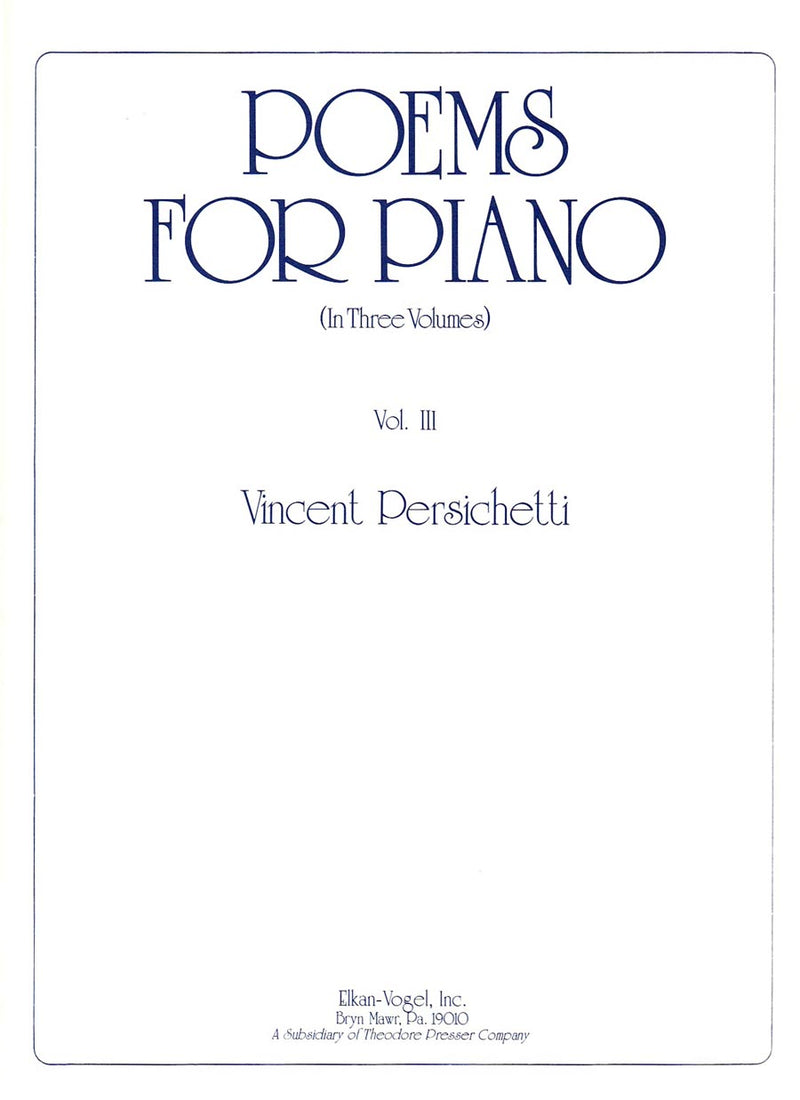 Poems for Piano, Vol. 3