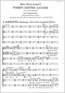 Namen-Gottes-Litanei（合唱楽譜）