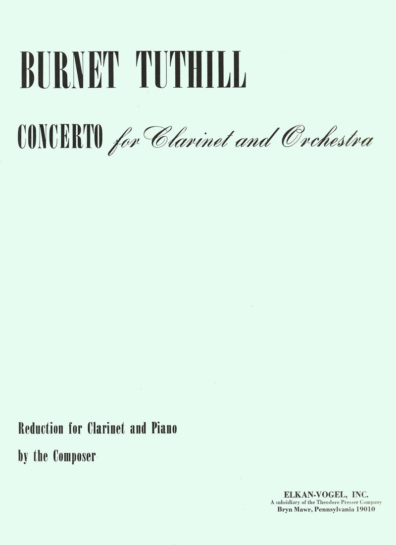 Concerto for Clarinet and Orchestra (Reduction for Clarinet and Piano) (Score & Parts)