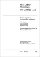 Vier Gesänge op. 22