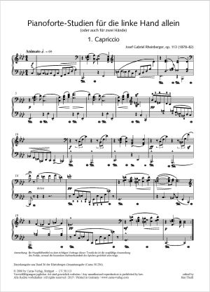 Pianoforte-Studien für die linke Hand allein
