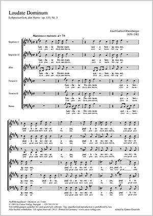 Laudate Dominum (Lobpreiset Gott, den Herrn), op. 133, 3