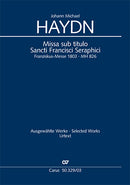 Missa sub titulo Sancti Francisci Seraphici (Franziskus-Messe), MH 826（ヴォーカル・スコア）